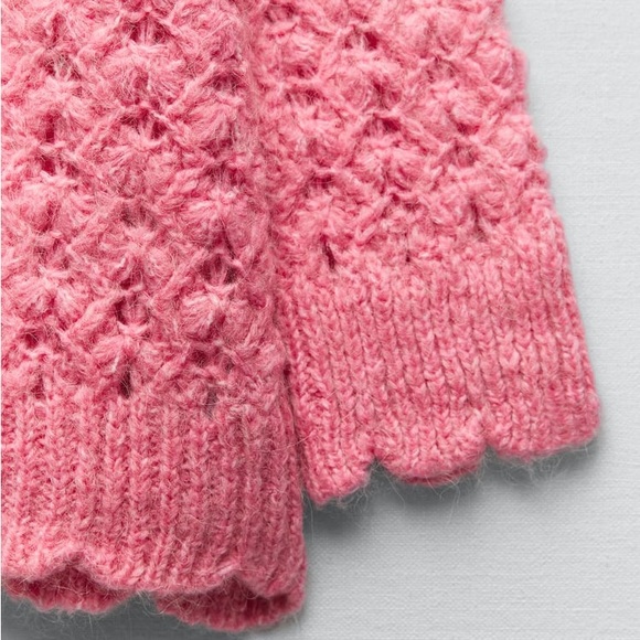 Zara Pink Wool Blend Oversized Sweater - Picture 13 of 15